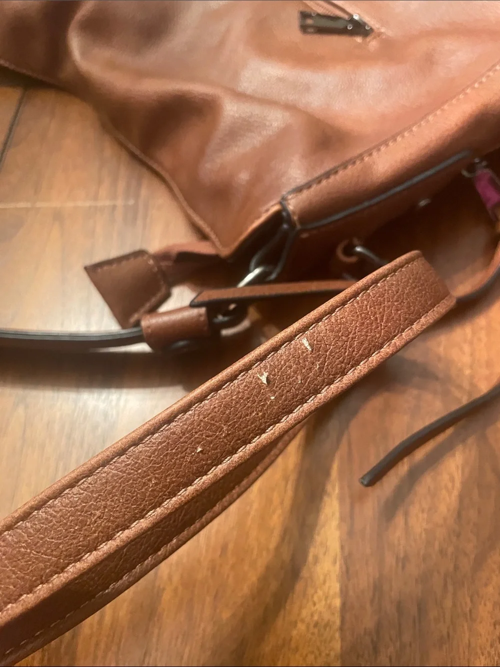 Everyday Brown Hobo Bag with Adjustable Strap Large size